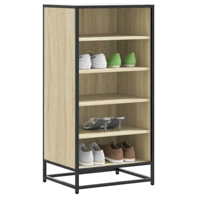 Afbeelding van Schoenenrek 48x38x97,5 cm bewerkt hout sonoma eikenkleurig