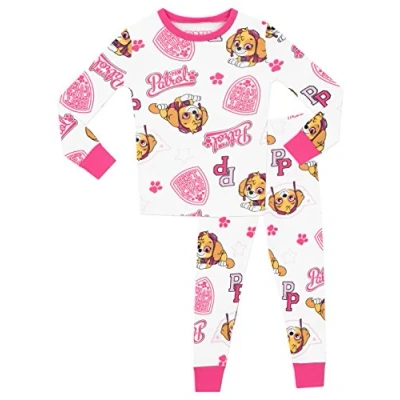 Afbeelding van Paw Patrol Skye pyjamaset voor meisjes, goed zittend, Wit.