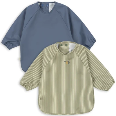 Afbeelding van Konges sløjd mouwslabben tea stripe flint stone 18m 3 jaar 2st