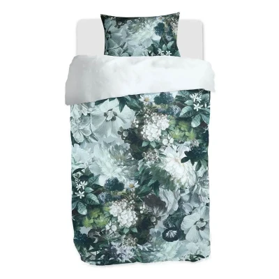 Afbeelding van M.M Linen Florian Dekbedovertrek Eenpersoons 140x200/220 cm Blauw Groen