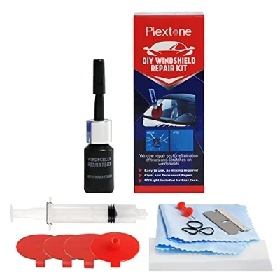 Afbeelding van Plextone Snelle reparatieset voor voorruit Gereedschapsset het repareren van voorruitsplinters, scheuren, stierogen, stervormige scheuren en