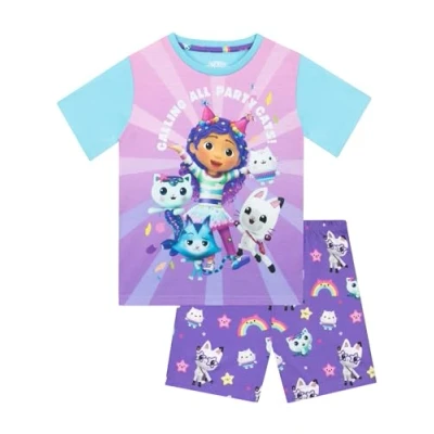 Afbeelding van DreamWorks Gabbys Dollhouse pyjama voor meisjes, Gabby korte poppenhuis Gabby, Meerkleurig