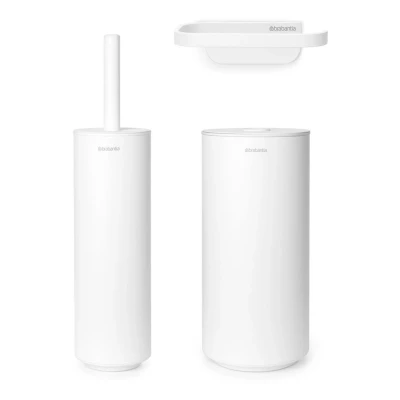 Afbeelding van Brabantia Mindset toiletaccessoireset Toiletborstel, rolhouder en roldispenser Hygiënische borstel Corrosiebestendig Bevestigingsmateriaal