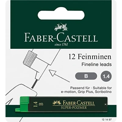 Afbeelding van Faber Castell Potloodstiftjes FC 1 4mm B Super Polymer blister