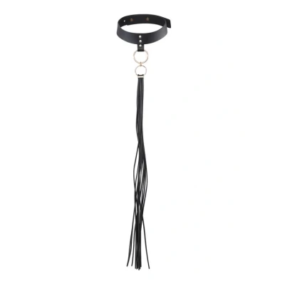 Image de BIJOUX INDISCRETS Maze Collier de Bondage &amp; Fouet, Noir