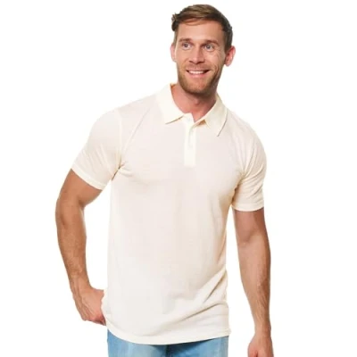 Afbeelding van Merino.tech Onderhemd van 100% merinowol voor heren, thermische top met lange mouwen, licht, medium of zwaar, Creamy Polo, M