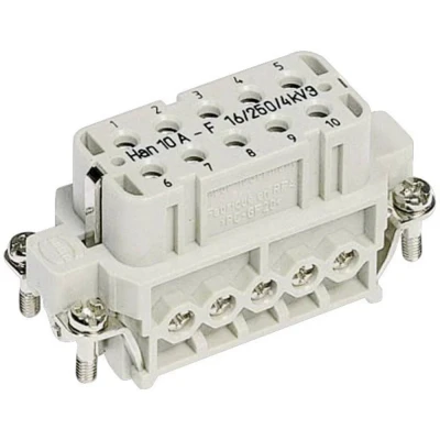 Afbeelding van Harting 09 20 010 2812 Businzetstuk Han® A 10 + PE Schroeven 1 stuk(s)