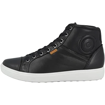 Afbeelding van ECCO SOFT 7 W Sneakers hoog, Dames, Maat: 43, Black Leer