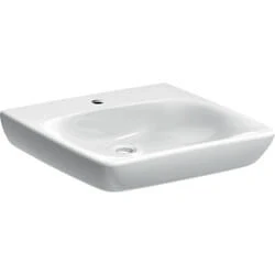 Afbeelding van Geberit 300 Comfort rolstoelwastafel wit (55 x 55 cm) 1 kraangat,