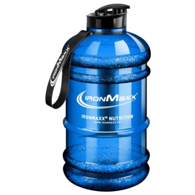 Afbeelding van IronMaxx Water Gallon drinkfles, lekvrij, BPA vrij, 2200 ml, blauw