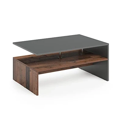 Afbeelding van Vicco Amato Old Style Salontafel, met legplank, metalen frame