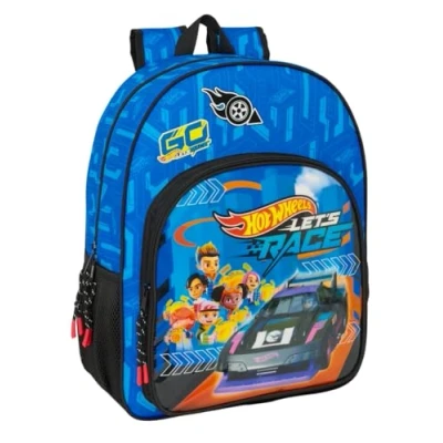 Afbeelding van Schoolrugzak Hot Wheels Let&#039;s race Blauw Zwart 33 x 42 14 cm