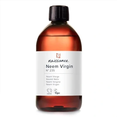 Afbeelding van Naissance Zuigdelijke Neemolie (nr. 235) 450 ml veganistisch voor haar, nagels, wenkbrauwen, hoofdhuid, huid, lichaam en tuinplant