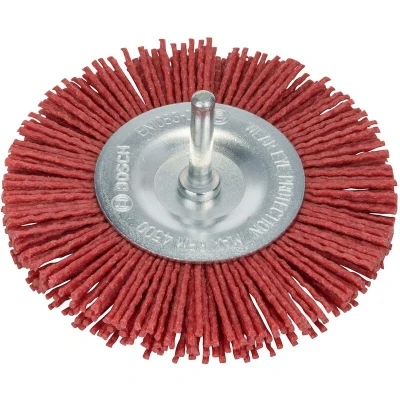 Afbeelding van Bosch Accessories 2609256537 Schijfborstels voor boormachines nylondraad met korund schuurmiddel K80, 100 mm diameter = Schacht Ø 6 1 stuk(s)