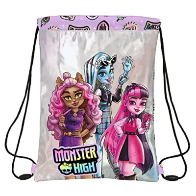 Afbeelding van Rugtas met Koordjes Monster High Best boos Lila