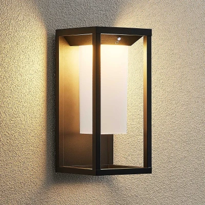 Afbeelding van Lucande solar buitenlamp 1licht drukgegoten aluminium, kunststof H: 29 cm grafiet, wit Inclusief lichtbron