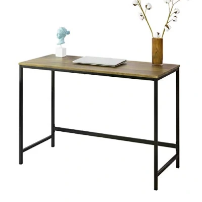 Afbeelding van SoBuy FWT68 F Computerbureau Werktafel Bureautafel met Groot Werkblad Industriële Stijl L 110 x D 50 H 76 cm
