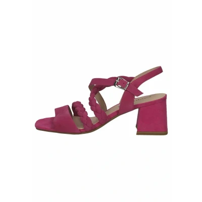 Afbeelding van Caprice Sandalen, Dames, Maat: 37, Fuchsia suede Leer