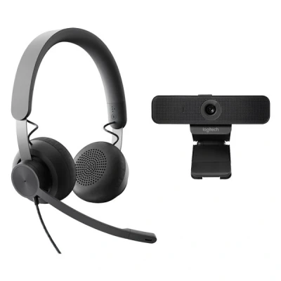 Image de Logitech PERSONAL Collaboration KIT Zone Wired &amp; C925e UC (WIRED VC GRAPHITE USB PLUGA EMEA IN)