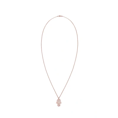 Afbeelding van Elli Dames Halsketting Hamsa Hand Hanger met Kristallen in 925 Sterling Zilver