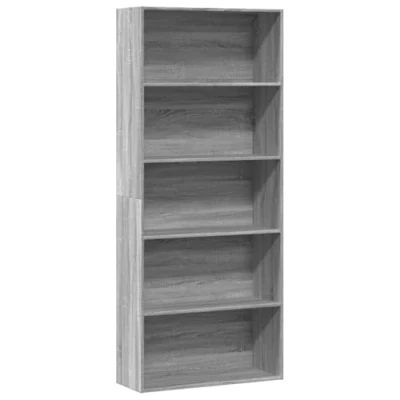 Afbeelding van vidaXL Boekenkast 80x30x189 cm bewerkt hout grijs sonoma eikenkleurig
