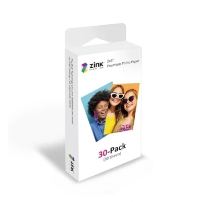 Image de Pack de 30 Papiers Photo instantanés Zink Blanc