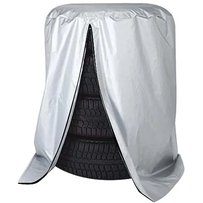 Afbeelding van KYSUN Universele bandenhoes voor 4, bandenbeschermhoes, seizoensgebonden bandentas, bandhoes, grote waterdichte wielhoes, autobandentas, bandenbeschermtas, 75 x 115