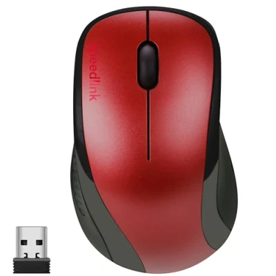 Image de SPEEDLINK KAPPA Mouse Souris pour droitiers optique 3 boutons sans fil 2.4 GHz récepteur USB rouge