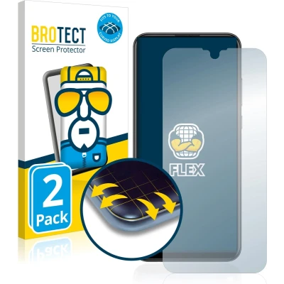 Afbeelding van BROTECT Screenprotector voor Huawei P smart 2019 / smart+ Folie Beschermfolie transparant volledig dekking (2 Stuks)