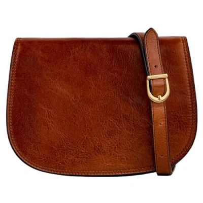 Afbeelding van Bruin Leren Cross Body Tas MOONFLEET, Damestas, Schoudertas