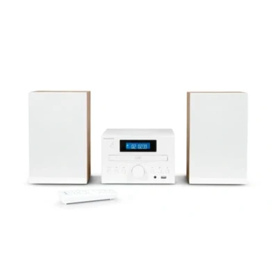 Afbeelding van THOMSON Microsysteem Cosy MIC121BT CD speler, Bluetooth, FM radio, MP3, USB, hout en wit