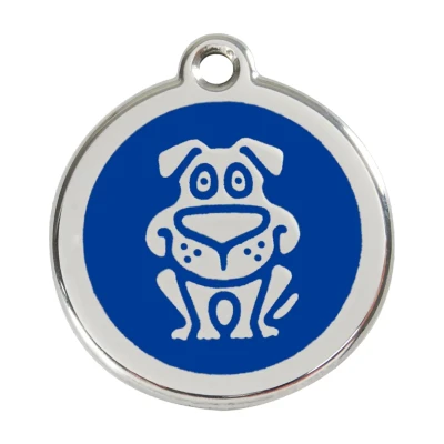 Afbeelding van Dog Navy roestvrijstalen hondenpenning large/groot dia. 3,8 cm RedDingo
