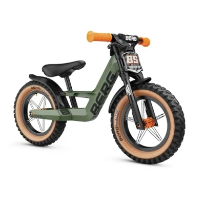 Afbeelding van BERG Biky Trail Loopfiets 12 inch Lichtgewicht magnesium frame Incl. Handrem Verstelbaar zadel 2 tot 5 jaar Groen/Oranje