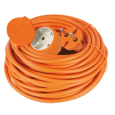 Afbeelding van Relectric verlengsnoer oranje 20m 2x1,0mm met klep