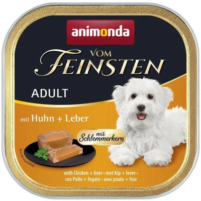 Afbeelding van Animonda Dog Vom Feinsten gourmet centre 22x150g met kip &amp; lever