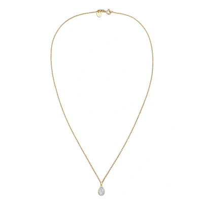 Afbeelding van Elli PREMIUM Dames Halsketting Druppel Hanger Elegant met Maansteen in 925 sterling zilver