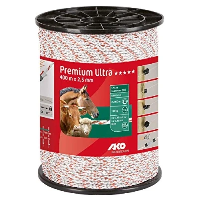 Afbeelding van Premium Ultra schrikdraad wit/groen 2.5mm 400m