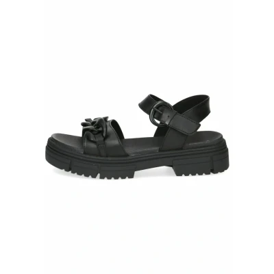 Afbeelding van Caprice Sandalen met plateauzool Black nappa, Dames, Maat: 40, nappa Leer