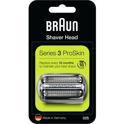 Afbeelding van Braun Series 3 32S Elektrisch Scheerapparaat Vervangende Scheerkop Scheerblad Zilver