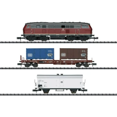 Afbeelding van MiniTrix 11146 N startset goederentrein van de DB