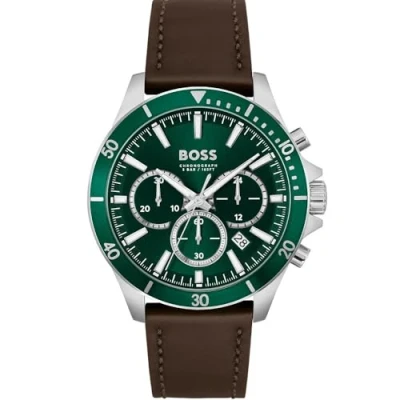 Afbeelding van BOSS Troper Chronograaf, Heren, Maat: One Size, Dark brown