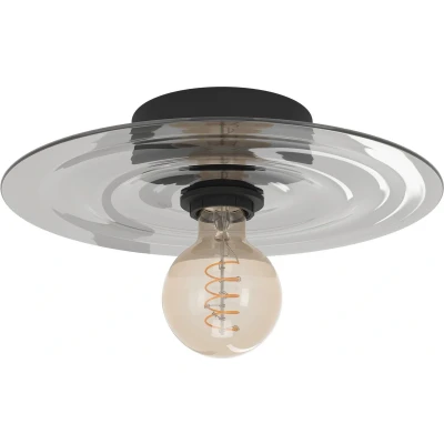 Afbeelding van EGLO Lintmill Plafondlamp Wandlamp E27 Ø 30 cm Zwart/Grijs