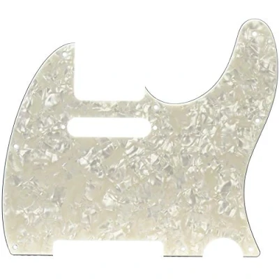 Afbeelding van Fender Modern Style Pickguard Tele Aged White Moto 4 Ply 8 Hole