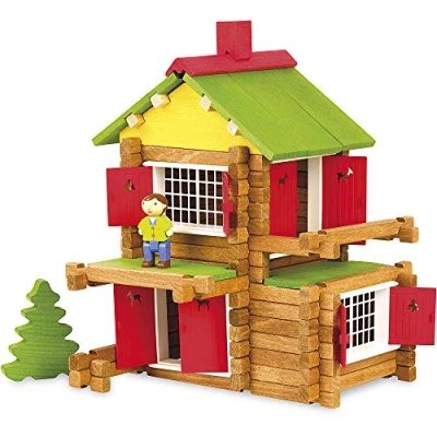 Afbeelding van Jeujura 8007 Bouwspellen My Chalet van hout vanaf 5 jaar 135 delen Houten koffer