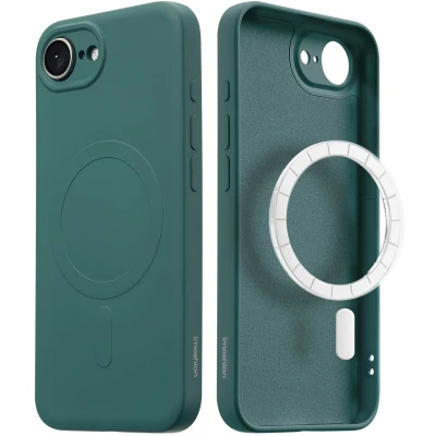 Afbeelding van imoshion Hoesje geschikt voor iPhone 16e Color Backcover MagSafe Donkergroen