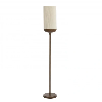 Afbeelding van Light &amp; Living Vloerlamp Dania Crème/Bruin Ø23x159cm Modern Staande lampen voor Woonkamer Slaapkamer