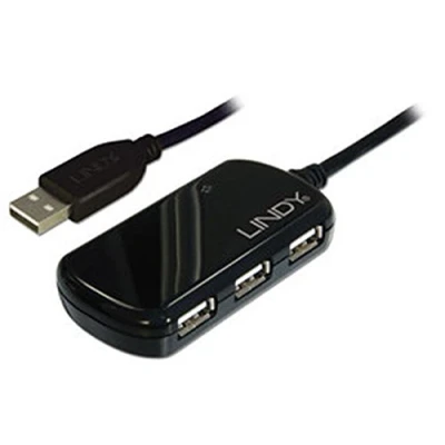 Afbeelding van Hub USB LINDY 42781 Zwart