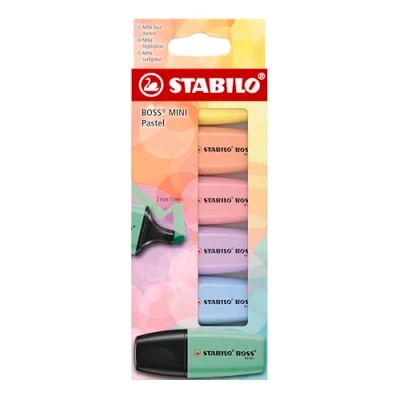 Afbeelding van Markeerstift STABILO BOSS mini pastel assorti 6 stuks