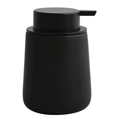 Afbeelding van MSV Zeeppompje/dispenser Malmo Keramiek zwart 8,5 x 12 cm 300 ml