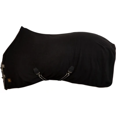 Afbeelding van BR Deken Classic fleece Zwart Bovenlengte: 110 cm &amp; Onderlengte: 145
